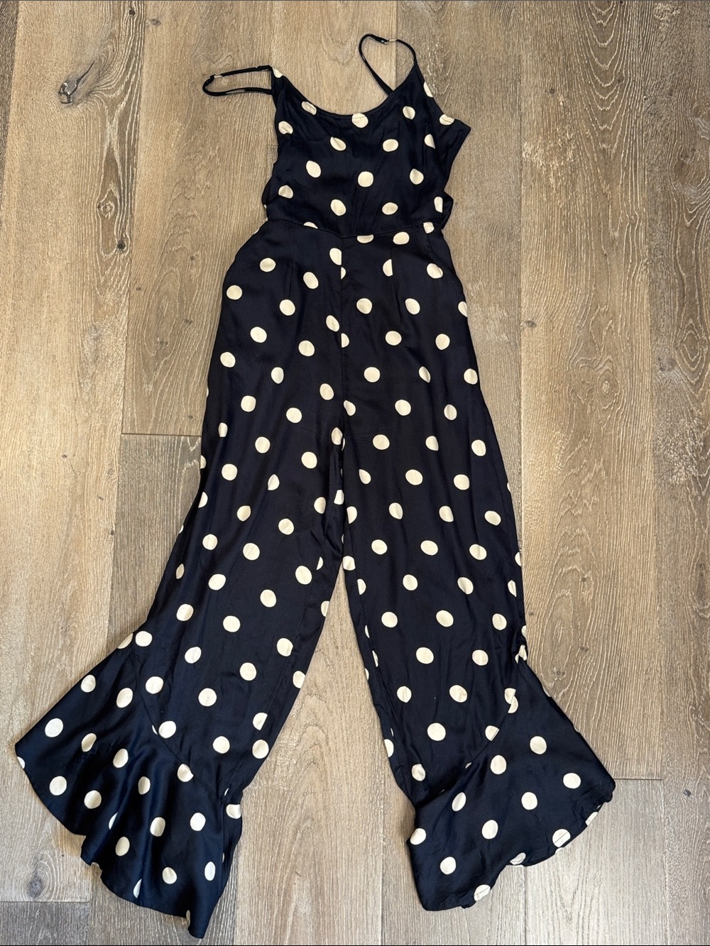 Billabong Navy Polka Dot Spaghetti Strap Top AZ0823